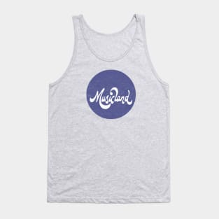 Retro 70s Style Musicland Record Store Logo Tank Top